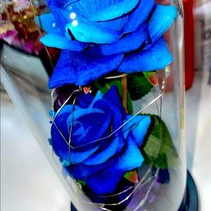 Beauty and the Beast Blue Light Up Flower
